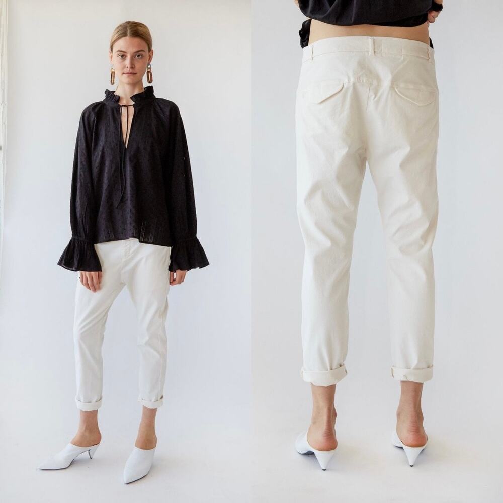 Nili Lotan Tel Aviv Pants Eggshell size 0 Cotton New